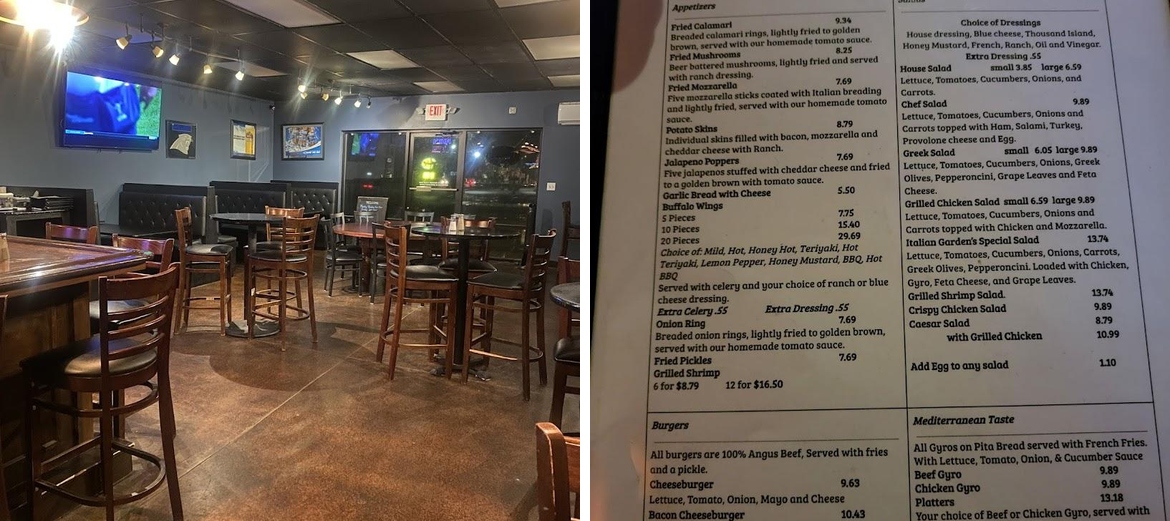 Manhattan Lounge Menu